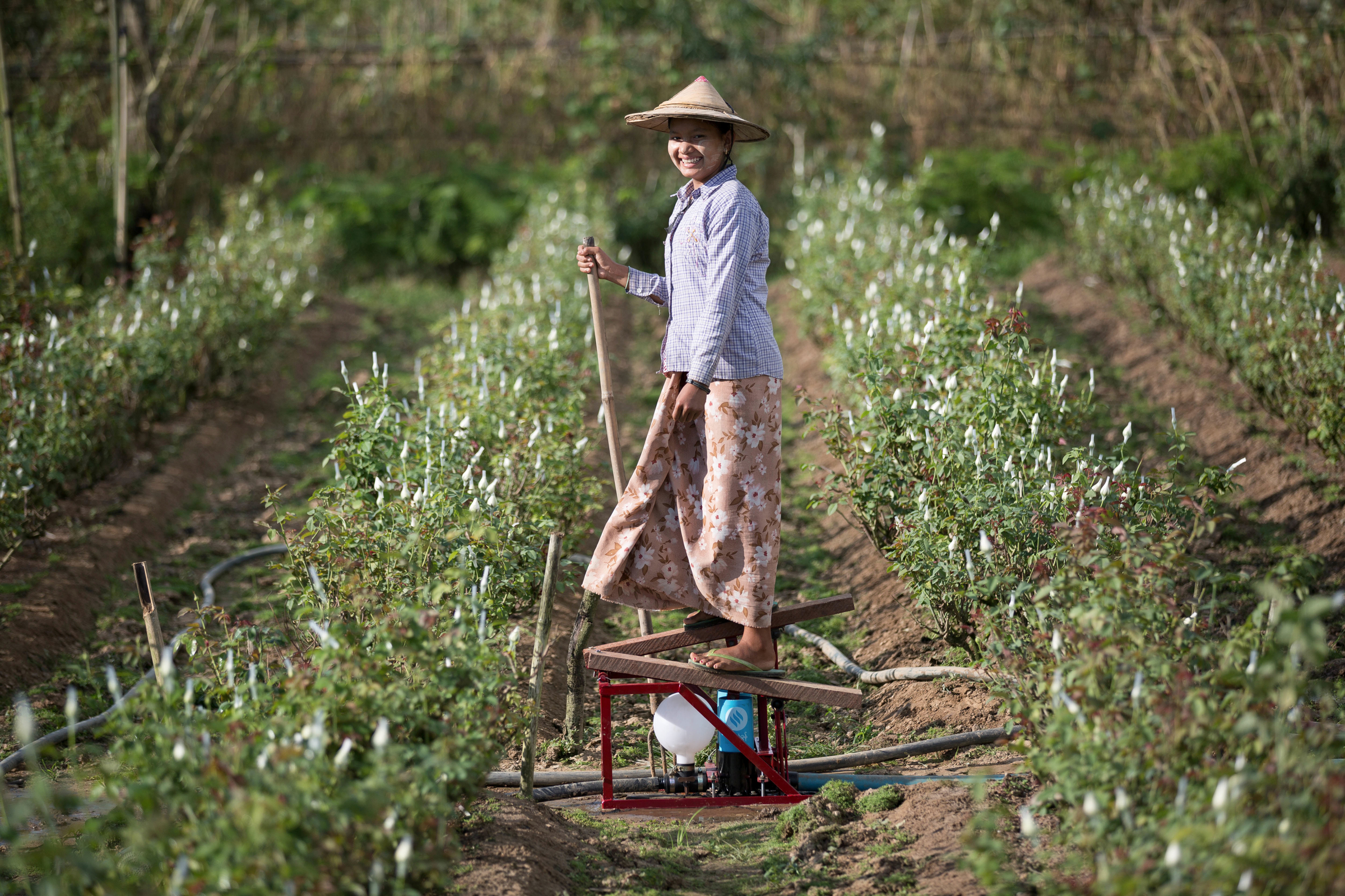 Photograph © Tim Mitzman for Proximity Designs 2013 A Proximity Designs foot-powered pump in use