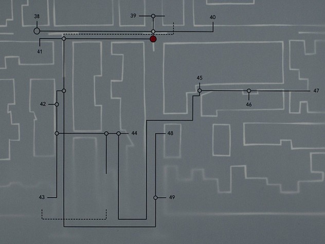 Detail of interior page from The Space of Poetics (2015)