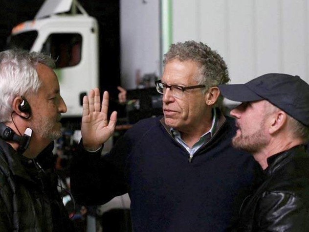Cuse (center) on the set of his new show, "Colony"