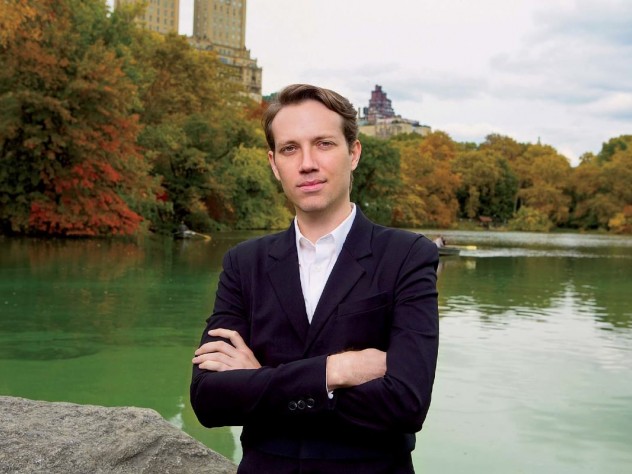 Anthony Acciavatti beside the lake in Central Park, a body of water closer to home