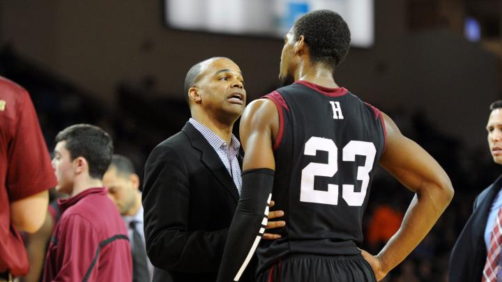 Harvard coach Tommy Amaker is trying to figure out how best to utilize—but not exhaust—reigning Ivy League Player of the Year Wesley Saunders ’15.