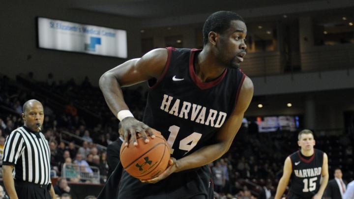 Senior co-captain Steve Moundou-Missi helped anchor a strong Harvard front court in the win over Bryant.