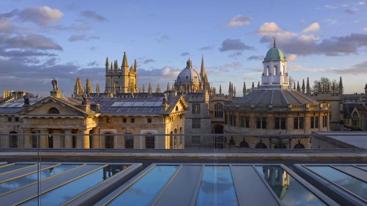A view of Oxford from the Weston Library’s roof terrace