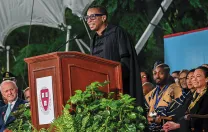 President Claudine Gay at the podium