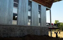 Detail of a cabin exterior