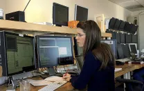 Astrophysicist Anna Frebel, observing at the twin 6.5-meter Magellan telescopes in Chile.