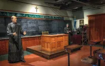 A replica of a parochial classroom for Woonsocket children