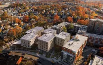 J.J.Carroll housing project in Brighton, with its clustered, offset buildings