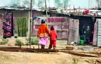 Housing for workers at a construction site in Gurgaon, near Delhi.