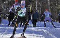Robert Bradlee enjoys racing on trails at the Trapp Family Lodge in Stowe, Vermont. 