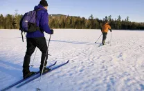 Back-country trails from the Appalachian Mountain Club&rsquo;s Little Lyford lodge in Maine have views of Baker Mountain. 