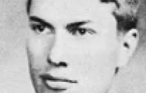 Vaillant as a college senior in 1955 (above) and in midlife, 20 years later.