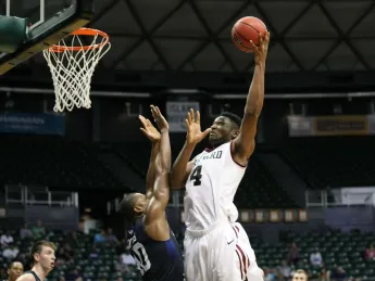 Zena Edosomwan (shown here against BYU) averaged 20.3 points and 13.1 rebounds in the Diamond Head Classic. The junior made the all-tournament team and was named Ivy League Player of the Week.