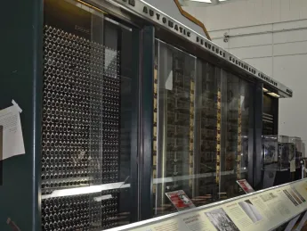 The 70-year-old Mark I computing machine was powered on briefly yesterday.
