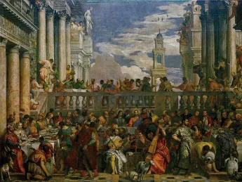Reproduction of Veronese’s “The Wedding Feast at Cana” (1563), the subject of a new book about art theft by Cynthia Saltzman