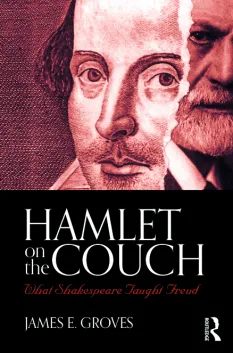 Book cover featuring a stylized portrait of Shakespeare alongside a figure in grayscale.