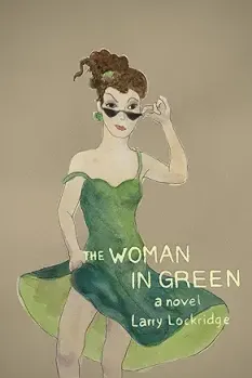 Stylized illustration of a woman in a green dress and sunglasses, with curly hair.