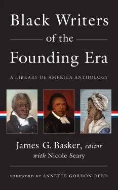 Cover of "Black Writers of the Founding Era," featuring three portraits and text.