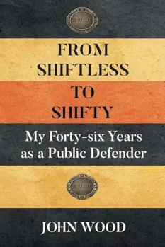 Book cover with the title "From Shiftless to Shifty" by John Wood, featuring bold stripes.