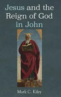 A book cover featuring a figure in red robes holding a book, with a blue background.
