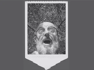 Ansel Adams's expressive black-and-white self-portrait, 1964.