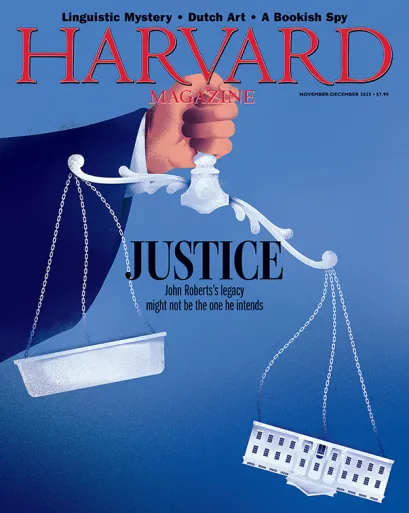 A hand holds a scale symbolizing justice against a blue background, with the title "JUSTICE" prominently displayed.
