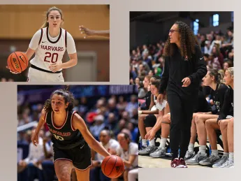 Lola Mullaney, Coach Carrie Moore, and Elena Rodriguez