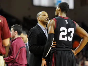 Harvard coach Tommy Amaker is trying to figure out how best to utilize—but not exhaust—reigning Ivy League Player of the Year Wesley Saunders ’15.
