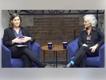 Emily Channell-Justice and former ambassador Marie Yovanovitch in conversation at Thursday's event
