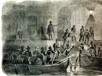 The entry of Major  Anderson’s command into Fort Sumter, as depicted in <i>Harper’s Weekly</i>