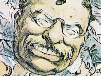 From <i>T.R. in Cartoon: The Art of Joseph Keppler,</i> at Pusey Library