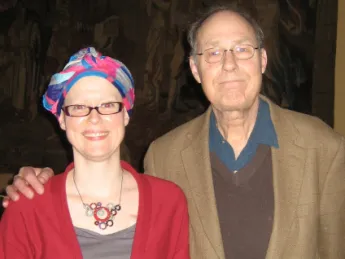 Tony Arnold and John Austin at a party after the "Heloise and Abelard" dress rehearsal
