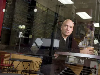 Real-world office: professor of sociology Bruce Western interviews former prisoners at this pizza shop in downtown Boston.