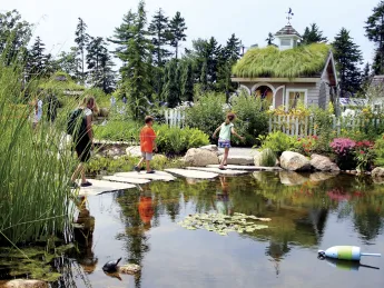 Part of the children&rsquo;s arena at Coastal Maine Botanical Gardens