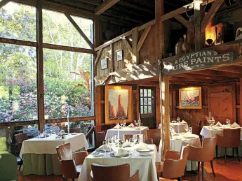 Dining room at The White Barn Inn 