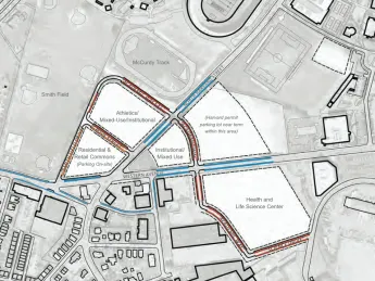 A map showing where the new SEAS facility will be located in Allston.