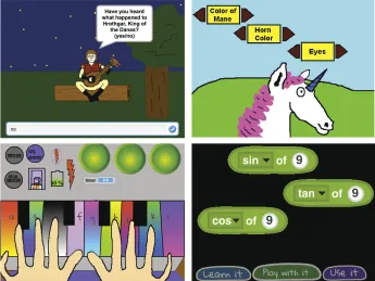 With Scratch, students can code interactive stories, games, and animations.