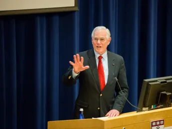 J. Michael McGinnis, keynote speaker at the Harvard T.H. Chan School of Public Health symposium on the report of the Dietary Guidelines Advisory Committee
