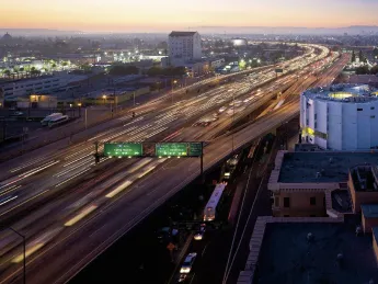 Michael Maltzan Architecture&rsquo;s New Carver Apartments stands out against the busy Santa Monica Freeway.