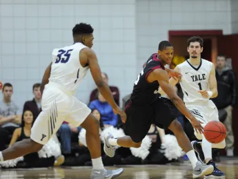 Agunwa Okolie '16, the team's top perimeter defender, has developed into a potent offensive threat, giving the Crimson hope that it can close out the 2015-2016 season on a winning note.