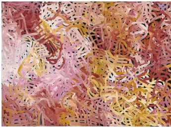 Emily Kam Kngwarray's "Anwerlarr angerr (Big yam)"