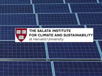 Salata Institute logo over solar panels