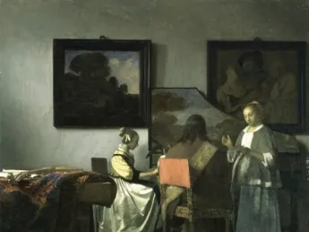 <i>The Concert</i> by Johannes Vermeer (1632-1675). Now missing, it is one of only 34 verified Vermeers.