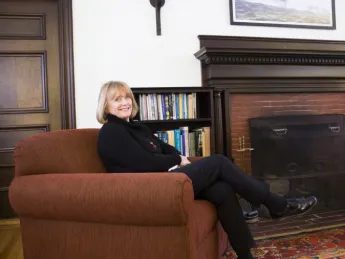 Marie Heaney, the poet's widow, in the newly dedicated Heaney suite.