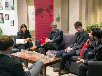 Assistant professor of public policy Maya Sen, professor of government Stephen Ansolabehere, <i>New York Times</i> data journalist Nate Cohn, and Indiana University assistant professor Bernard Fraga discuss quantitative research on voting rights.