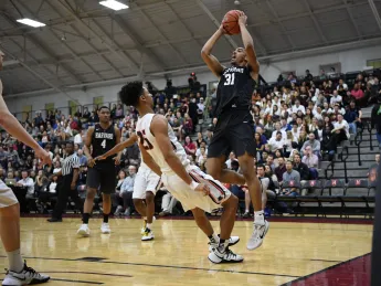 Seth Towns '20 (shown here in earlier action) led the Crimson with 26 points in a 73-69 loss at Princeton on Friday.