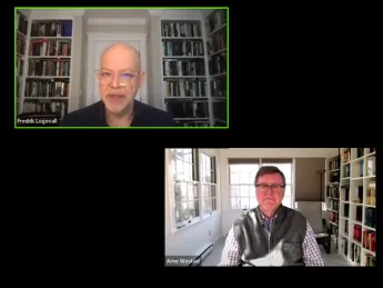 Fredrik Logevall and Arne Westad on Zoom together.