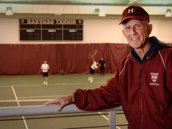 Former gymnast Bruce Wright brings unconventional views to the tennis court.
