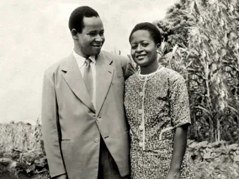 A wedding photograph of Masauko and Catherine  (Ajizinga) Chipembere. Years later,  Catherine Chipembere served as deputy minister of health and population in the Malawian government.
