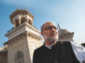 Rahul Mehrotra at the Chowmahalla Palace in Hyderabad. The earliest structures of the palace complex were built in a Palladian Neoclassical style; as the rulers gained in confidence, they adopted the Islamic Revivalist style shown here.